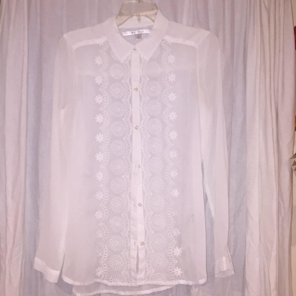 Lauren Conrad - sheer button down